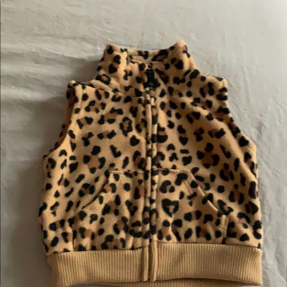 carter's leopard vest